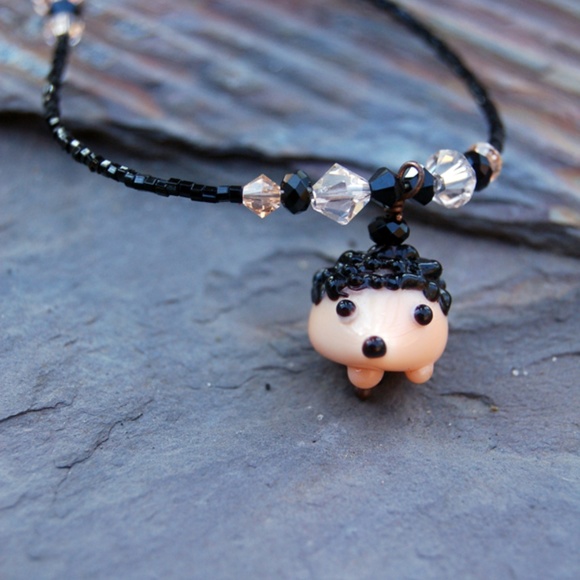 Handmade Little Hedge Hedgehog Necklace - Picture 10 of 11